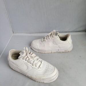 Nike Air Force 1 Low Pixel White Sneakers CK6649100 Women's Size 10